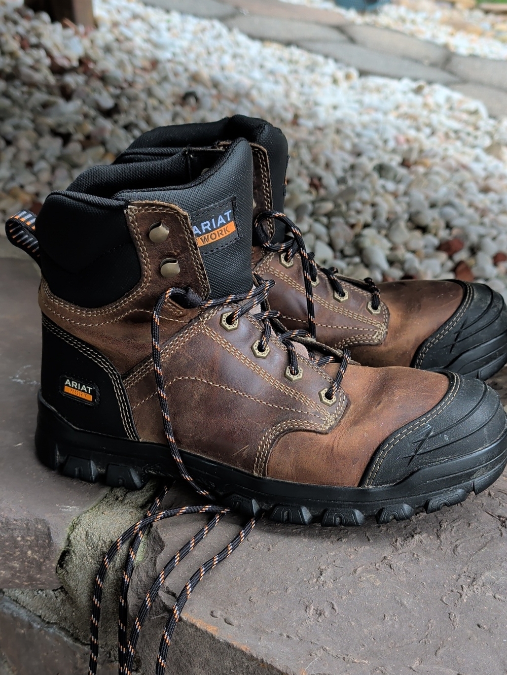 Ariat Brown and Black Men's Work Boots